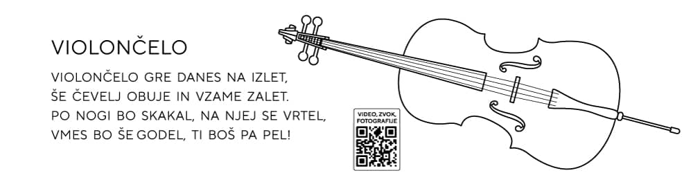 Pobarvanke glasbila violončelo